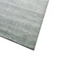 Blue Solid Wool and Viscose 4'6 ft X 12 ft Hand Woven Runner