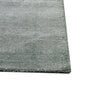 Blue Solid Wool and Viscose 4'6 ft X 12 ft Hand Woven Runner