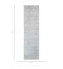 Blue Solid Wool and Viscose 5'6 ft X 23 ft Hand Woven Runner