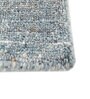 Blue Solid Wool and Viscose 5 ft X 8 ft Hand Woven Carpet