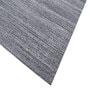 Blue Solid Wool and Viscose 5 ft X 8 ft Hand Woven Carpet