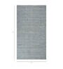 Blue Solid Wool and Viscose 5 ft X 8 ft Hand Woven Carpet