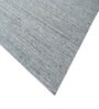 Blue Solid Wool and Viscose 5 ft X 8 ft Hand Woven Carpet