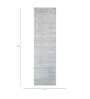 Blue Solid Wool and Viscose 7'10 ft X 2'8 ft Hand Woven Runner