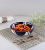 (Set Of 2) Blue Splash Snack Bowl (Black & White)