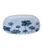 Square 40 Pcs Whie & Blue Melamine Dinnerware Set