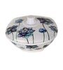 Square 40 Pcs Whie & Blue Melamine Dinnerware Set