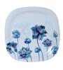 Square 40 Pcs Whie & Blue Melamine Dinnerware Set