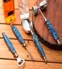 Blue stainless steel (Set of 5) Cutlery Set