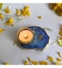 Blue Stone Figurine Tea light Holder