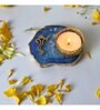 Blue Stone Figurine Tea light Holder
