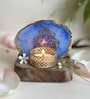 Blue Stone Figurine Tea light Holder