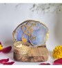 Blue Stone Figurine Tea light Holder