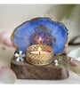 Blue Stone Figurine Tea light Holder