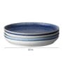 Coupe 10.2 Inch (Set of 4) Blue Stoneware Dinner Plate