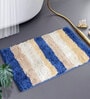 Blue Stripe Microfiber 24x16 Inches Super Soft Bath Mat
