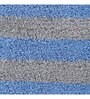 Blue Striped Polyester 28x20 Inches AntiSkid Bath Mat