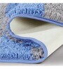 Blue Striped Polyester 28x20 Inches AntiSkid Bath Mat