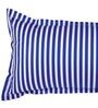 Blue Striped 208 TC 100% Cotton Single Bed Sized Bed Sheets With 1 Pillow Cover
