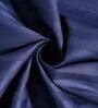 Navy Blue Striped 210 TC Satin Single Bed Sized Bed Sheets With 1 Pillow Cover