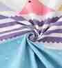 Blue Floral 300 TC Cotton Blend King Sized Bed Sheets with 2 Pillow Covers