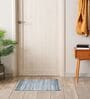 Blue Striped Hand Woven 3 Ft X 2 Ft Dhurrie