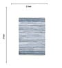 Blue Striped Hand Woven 3 Ft X 2 Ft Dhurrie