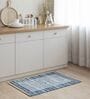 Blue Striped Hand Woven 3 Ft X 2 Ft Dhurrie