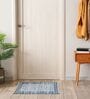 Blue Striped Hand Woven 3 Ft X 2 Ft Dhurrie