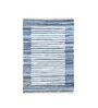 Blue Striped Hand Woven 3 Ft X 2 Ft Dhurrie