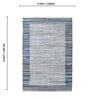 Blue Striped Hand Woven 6 Ft X 4 Ft  Dhurrie