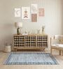 Blue Striped Hand Woven 6 Ft X 4 Ft  Dhurrie