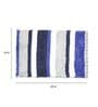 Blue Geometric Microfibre 24x16 Inches Super Soft Bath Mat