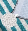 Blue Geometric Microfibre 32x20 Inches Super Soft Bath Mat