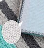 Blue Geometric Microfibre 32x20 Inches Super Soft Bath Mat