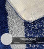 Blue Stripe Microfibre 14x20 Inches AntiSkid Door Mats (Pack of 2)