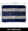 Blue Striped Microfibre 14x20 Inches AntiSkid Door Mat