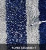 Blue Striped Microfibre 14x20 Inches AntiSkid Door Mat