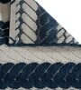 Blue Stripes Polypropylene 3 ft x 5 ft Machine Made Carpet