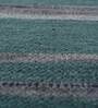 Blue Stripes Wool 6 ft x 9 ft Hand Knotted Carpet