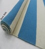 Blue Stripes Wool 7X5 Feet Hand Woven Carpet