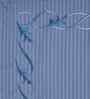 Blue Striped Pattern With Floral Embroidery 500 TC Cotton King Double Bedsheet With 2 Pillow Covers