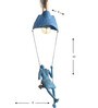 Ciaro Blue Papier Mache Hanging Light