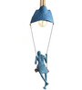 Ciaro Blue Papier Mache Hanging Light