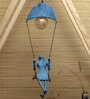 Ciaro Blue Papier Mache Hanging Light