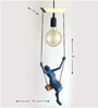 Bayley Blue Papier Mache Hanging Light
