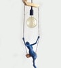Bayley Blue Papier Mache Hanging Light