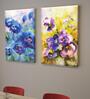 Multicolour Synthetic Wood (Set of 2) Art Panels