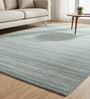Blue Texture Wool 12x15 Feet Handmade Rectangle Carpet