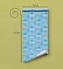 Blue Textured Geometric Pyramids Wall Paper